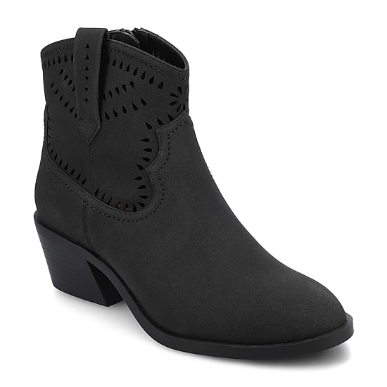 Journee Collection Womens Cheyenne Stacked Heel Cowboy Boots