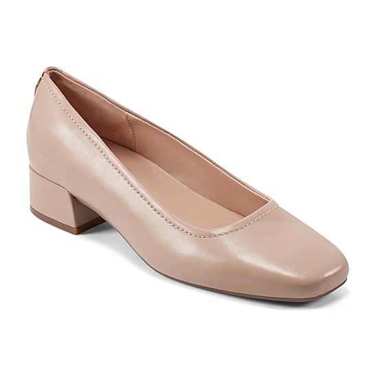 Easy Spirit Jain Womens Square Closed Toe Block Heel Pumps