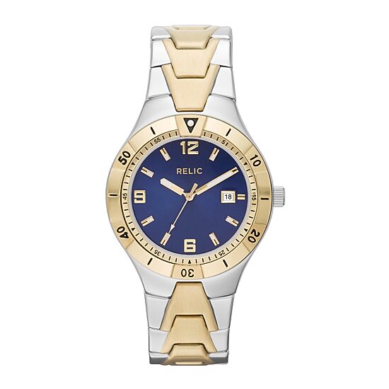Relic® Vince Mens Two-Tone Stainless Steel Bracelet Watch ZR12107
