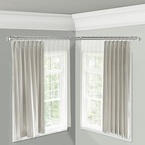 Rod Desyne Marion Corner Double Curtain Rod