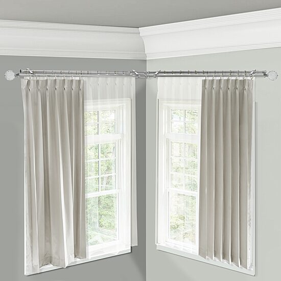 Rod Desyne Faceted Corner Double Curtain Rod