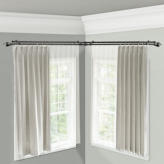 Rod Desyne Amelie Corner Window Double Curtain Rod