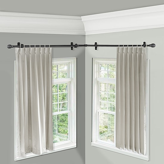 Rod Desyne Forest Corner Window 3/4 IN Adjustable Curtain Rod