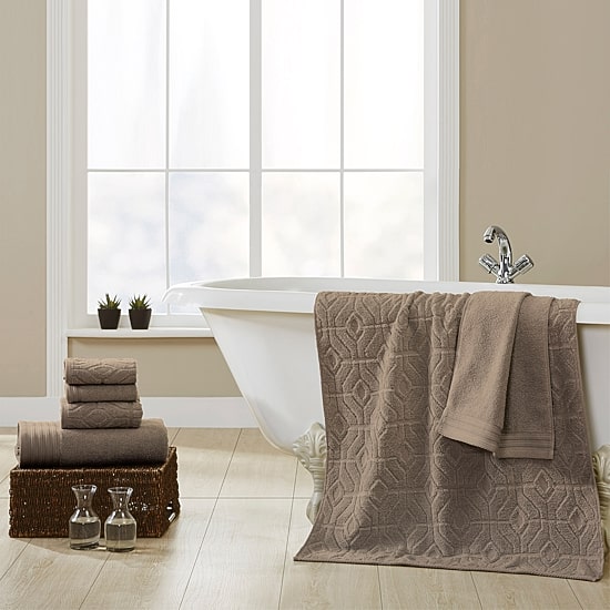 Pacific Coast Textiles Diamond Gate 6-pc. Geometric Bath Towel Set