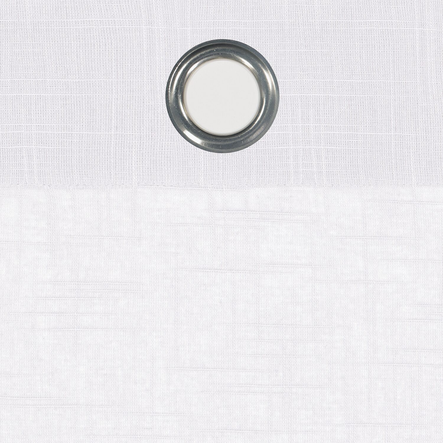 Fieldcrest Arden Solid Cotton Grommet Top Sheer Single Curtain Panel