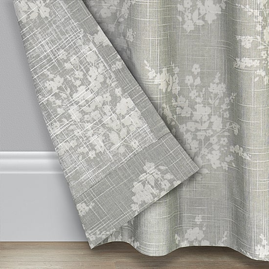 Fieldcrest Arden Tossed Bouquet Cotton Grommet Top Sheer Single Curtain Panel