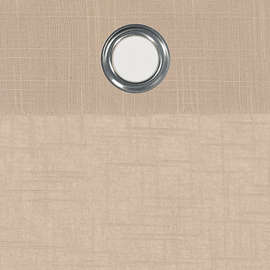 Fieldcrest Arden Solid Cotton Grommet Top Sheer Single Curtain Panel