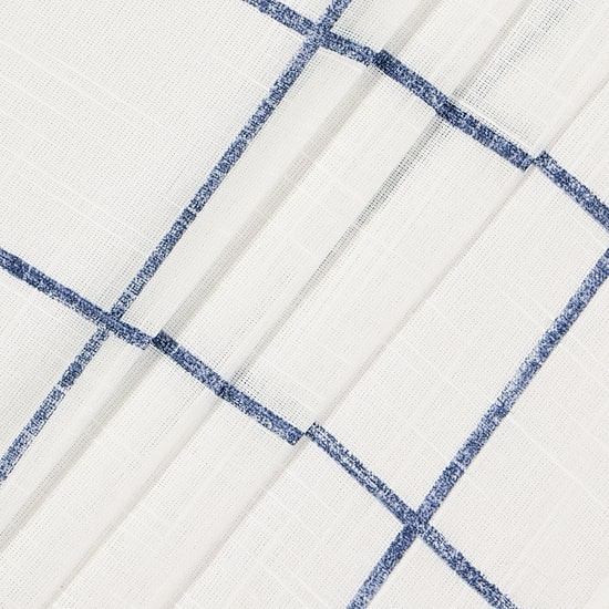Fieldcrest Arden Windowpane Cotton Grommet Top Sheer Single Curtain Panel