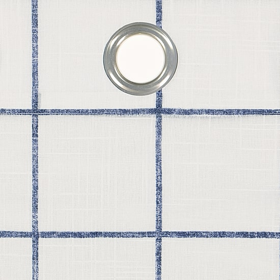 Fieldcrest Arden Windowpane Cotton Grommet Top Sheer Single Curtain Panel