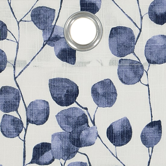 Fieldcrest Arden Botanical Leaf Cotton Grommet Top Sheer Single Curtain Panel