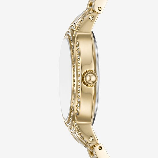 Relic By Fossil Womens Gold Tone Bracelet Watch Zr34657