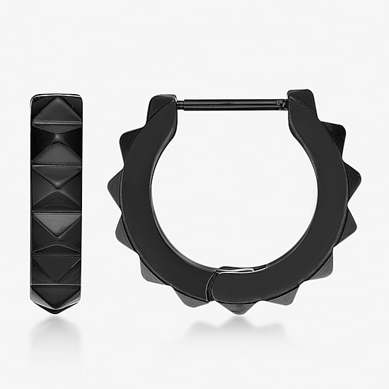 Mens Stainless Steel 15mm Hoop Earrings