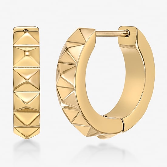 Mens Stainless Steel 15mm Hoop Earrings
