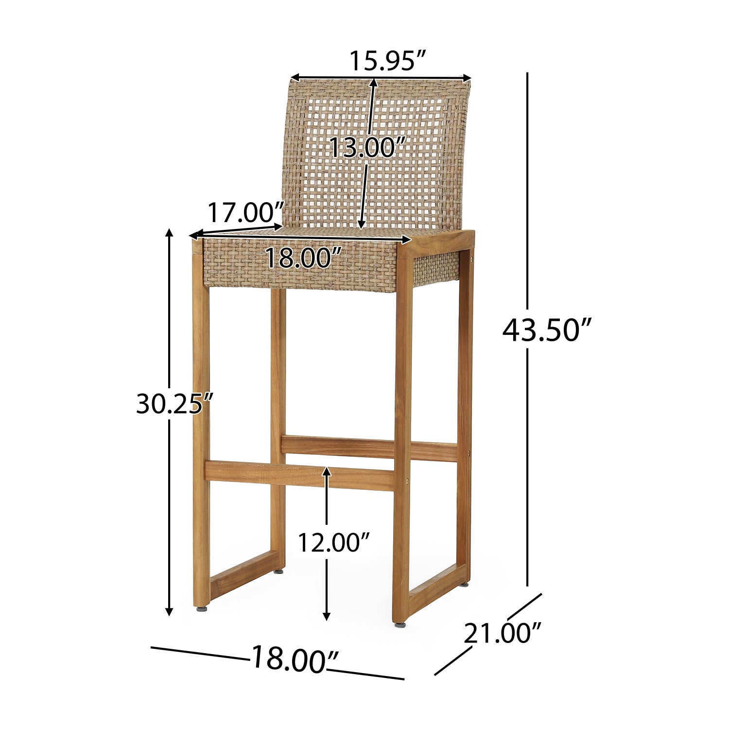 Elon 2-pc. Bar Stool