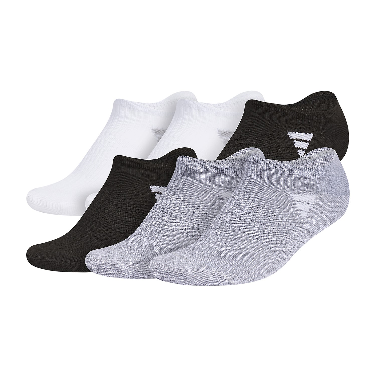 adidas Superlite Womens Multi-Pack 6 Pair Plus Tall No Show Socks