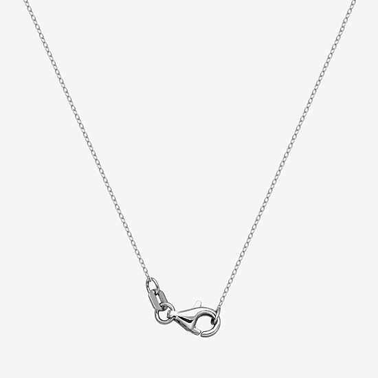 Fox Womens Genuine Green Jade Sterling Silver 18 Inch Pendant Necklace