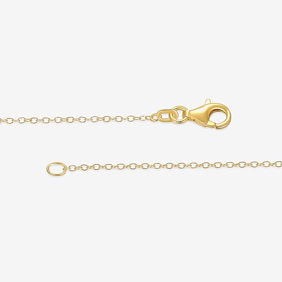 Womens Genuine Green Jade 18K Gold Over Silver 18 Inch Pendant Necklace