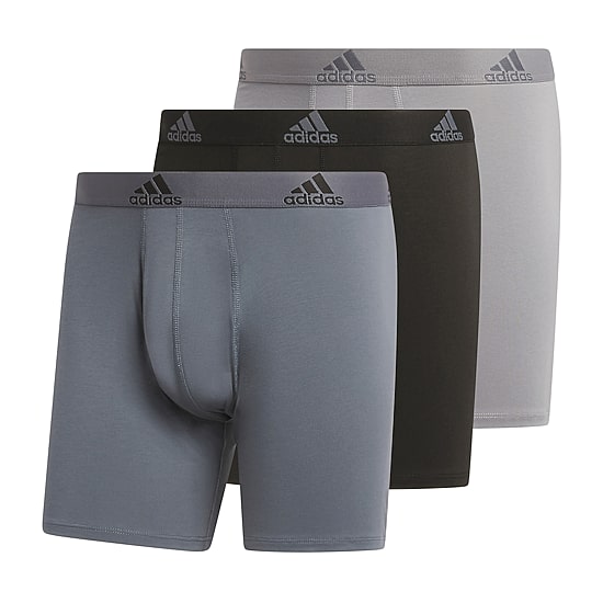 adidas Stretch Cotton Mens 3 Pack Boxer Briefs 5158001a