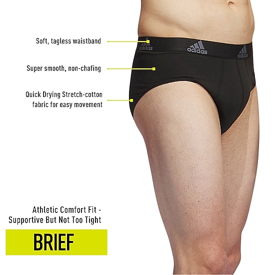 adidas Stretch Cotton Mens 3 Pack Briefs 5158003a