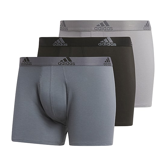adidas Stretch Cotton Mens 3 Pack Multi-Pack Stretch Fabric Trunks 5157997a