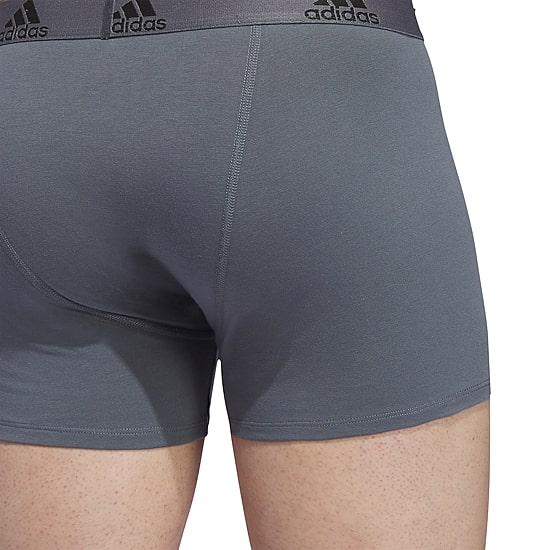 adidas Stretch Cotton Mens 3 Pack Multi-Pack Stretch Fabric Trunks ...
