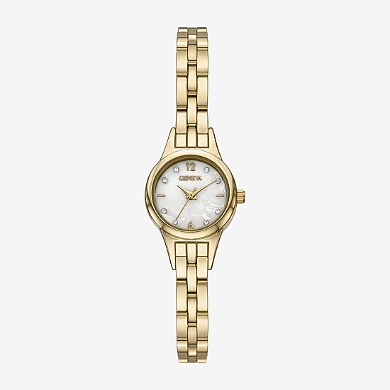 Geneva Womens Crystal Accent Gold Tone Bracelet Watch Fmdjm303