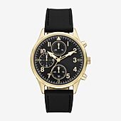 Mens Black Strap Watch Fmdjo127 - JCPenney