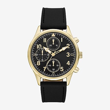 Mens Black Expansion Watch-Fmdjo142-JCPenney