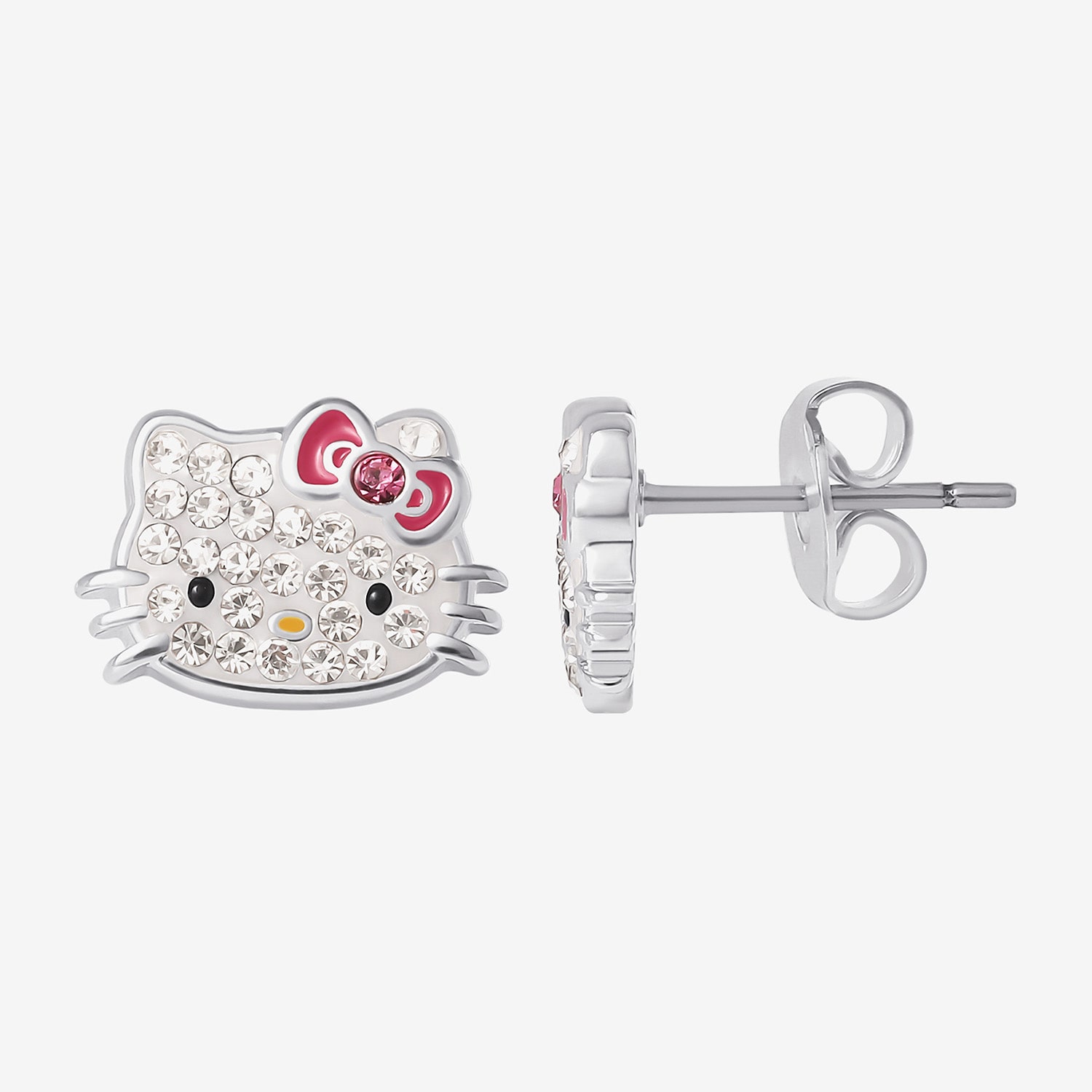 Womens Crystal Pure Silver Over Brass Hello Kitty 2-pc. Jewelry Set