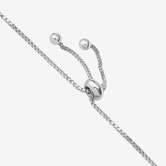 Womens Cubic Zirconia Flower Heart Hello Kitty Bolo Bracelet