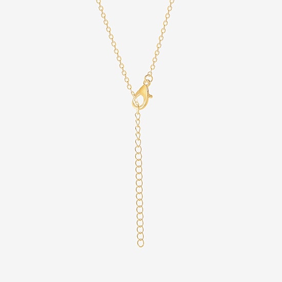 Hello Kitty Hot Air Balloon Womens Crystal 18K Gold Over Brass 16 Inch Pendant Necklace