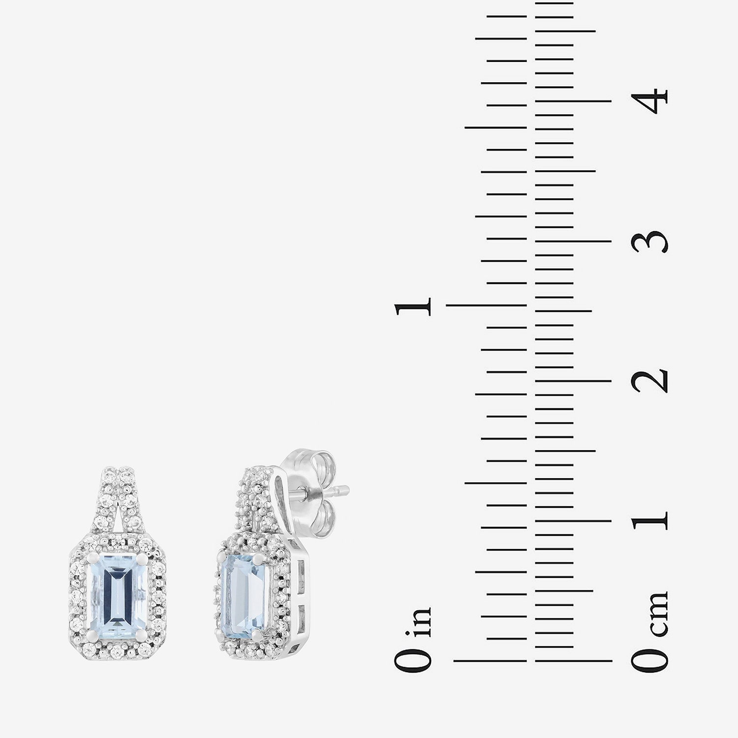 Limited Quantities! Genuine Blue Aquamarine Sterling Silver Stud Earrings