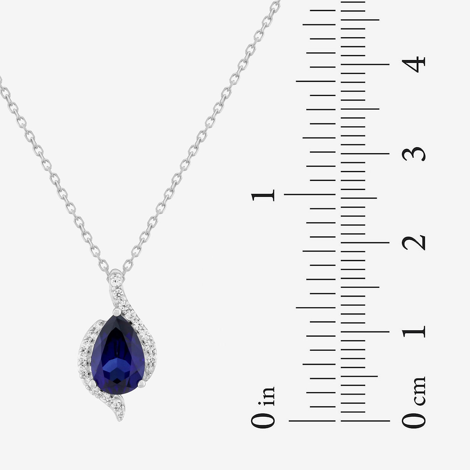 Limited Quantities! Womens Lab Created Blue Sapphire Sterling Silver 18 Inch Pendant Necklace
