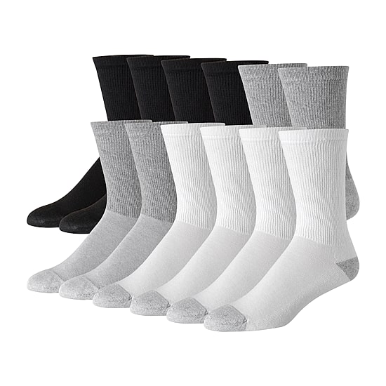Hanes® Men's Ultimate Soft & Durable12-Pack Crew Socks