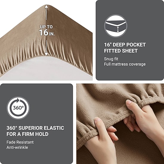True North By Sleep Philosophy Micro Fleece Sheet Set