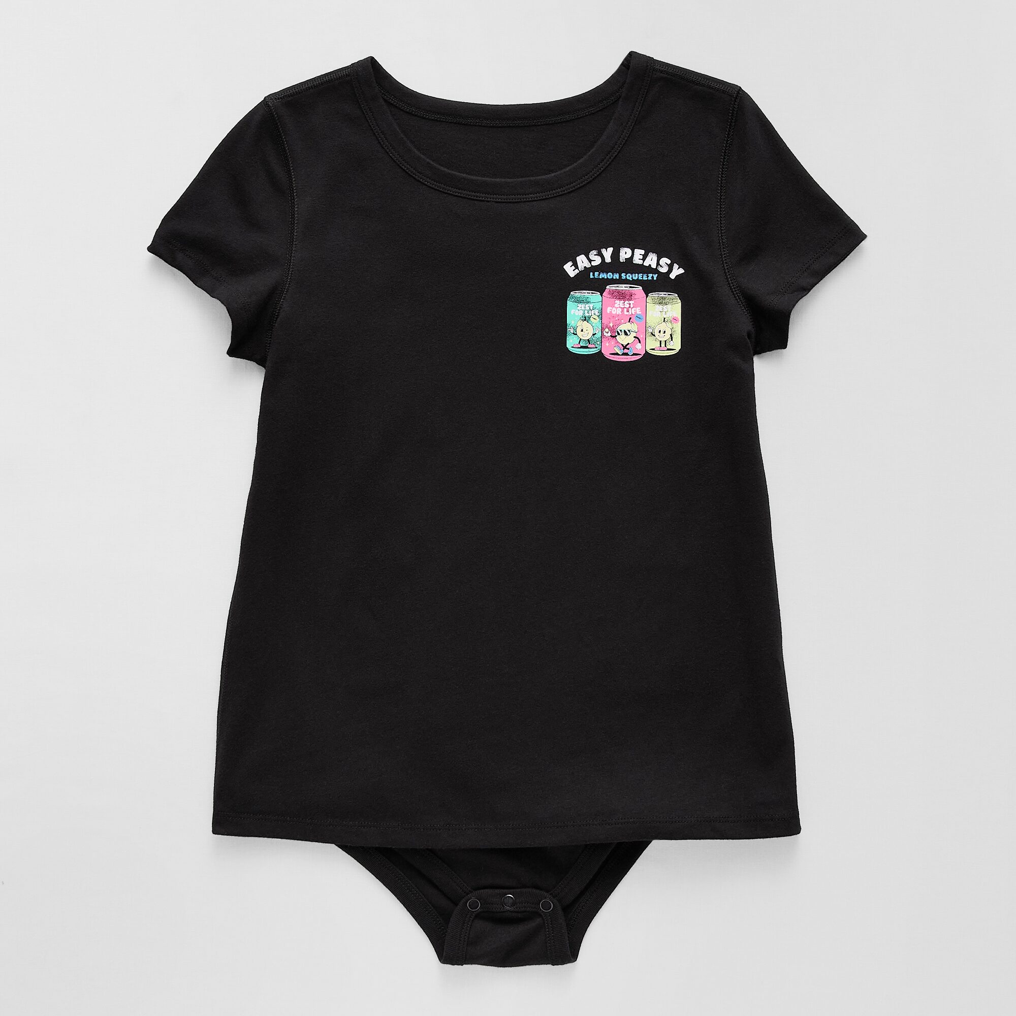 Thereabouts Little & Big Kid Girls Crew Neck Short Sleeve Adaptive Rib Bodysuit