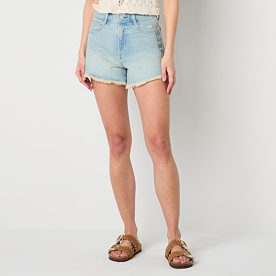 Arizona Womens 3" Highest Rise Juniors Denim Short