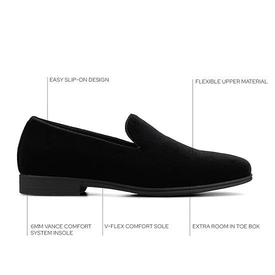 Vance Co Giovanni Mens Almond Closed Toe Loafers