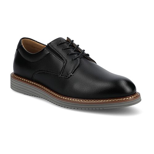 Vance Co Killian Mens Almond Closed Toe Loafers, 9 Wide, Black