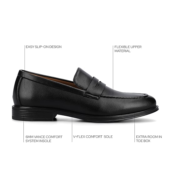 Vance Co Phineas Mens Almond Closed Toe Loafers