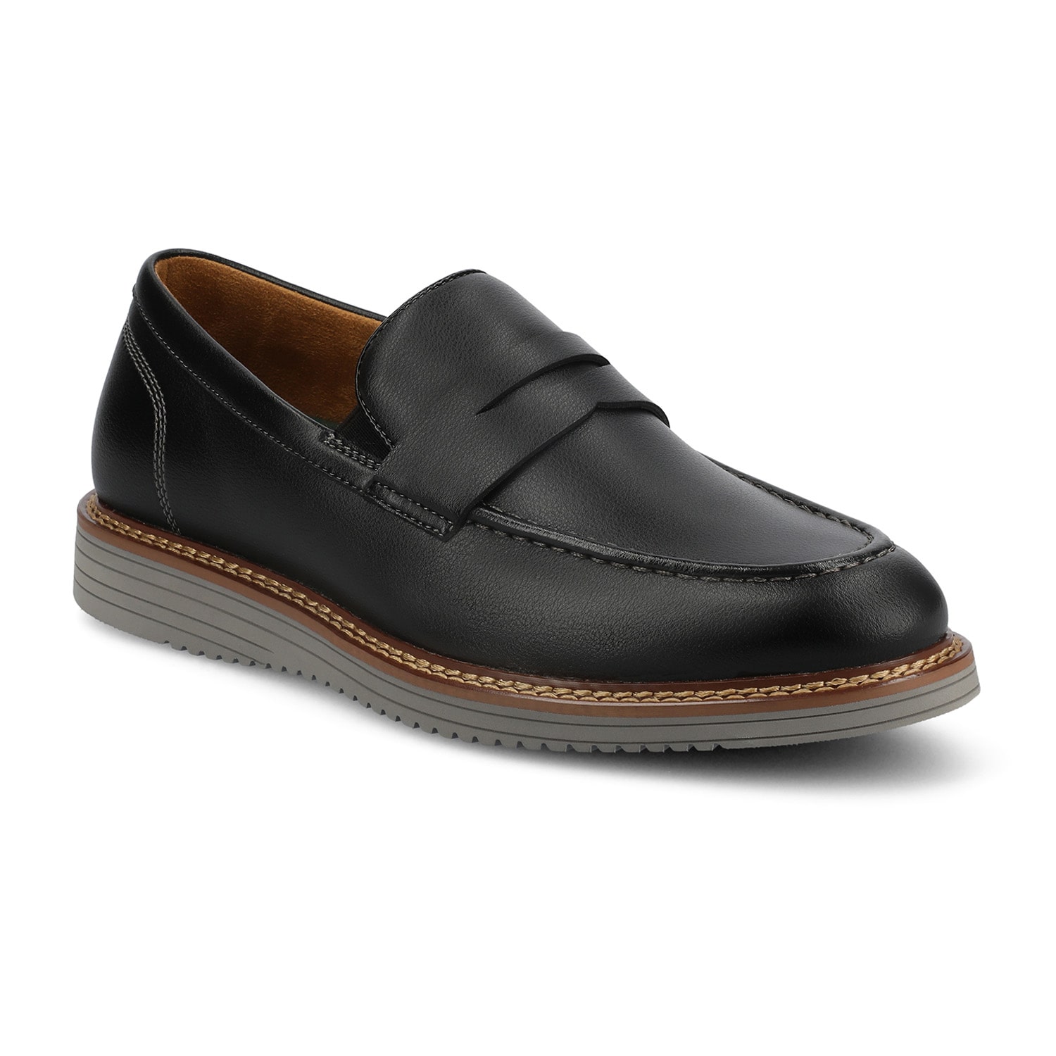 Vance Co Princeton Mens Almond Closed Toe Loafers