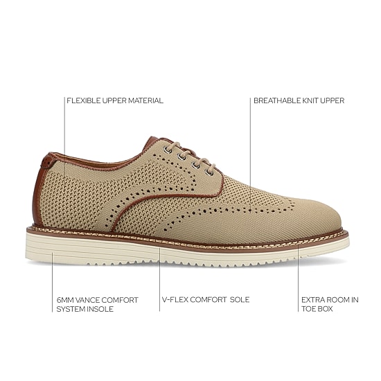 Vance Co Whitaker Mens Almond Closed Toe Loafers