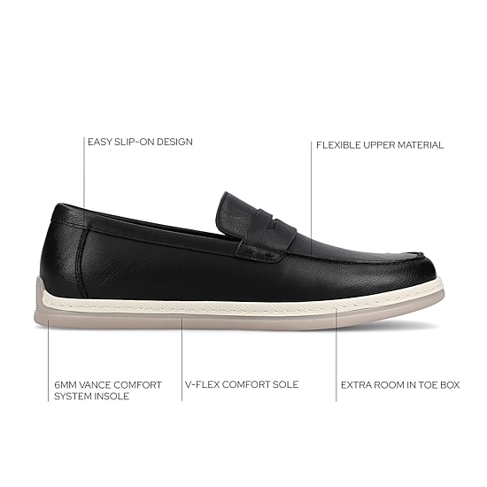 Vance Co Brantley Mens Round Closed Toe Loafers