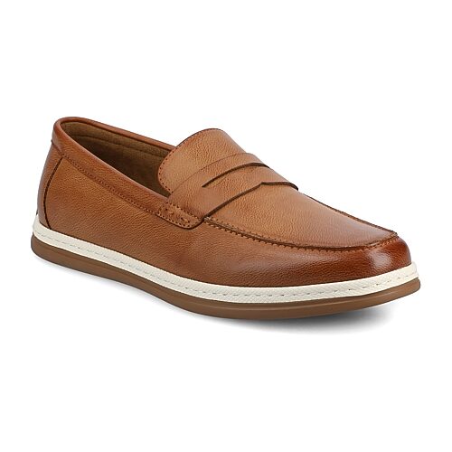 Vance Co Brantley Mens Round Closed Toe Loafers, 13 Medium, Brown