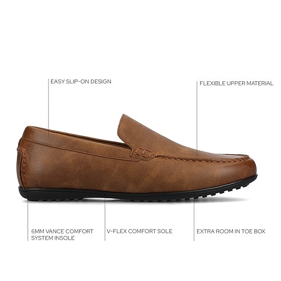 Vance Co Sergio Mens Moc Closed Toe Loafers