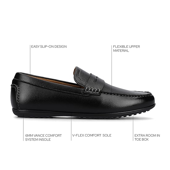 Vance Co Yates Mens Round Closed Toe Loafers