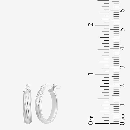 Womens Cubic Zirconia Sterling Silver Oval 2 Pair Earring Set