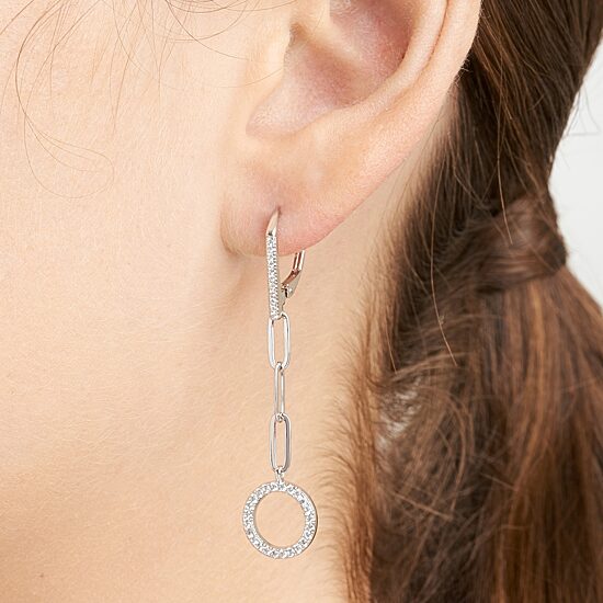 Paris 1901 By Charles Garnier Womens Cubic Zirconia Sterling Silver Drop Earrings