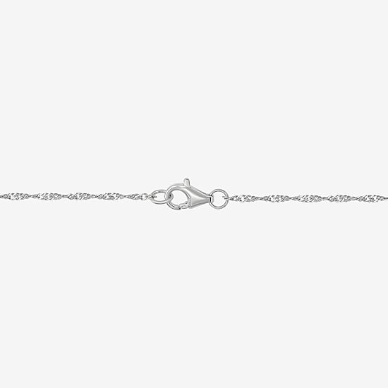 Diamonart Womens White Cubic Zirconia Sterling Silver Heart 18 Inch Pendant Necklace