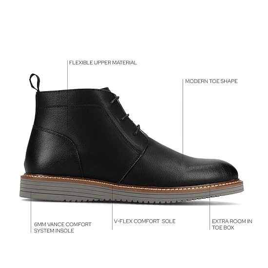Vance Co Mens Stratton Flat Heel Chukka Boots